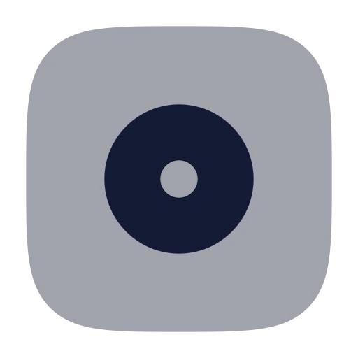 Disc Album Icon in Bulk Rounded style