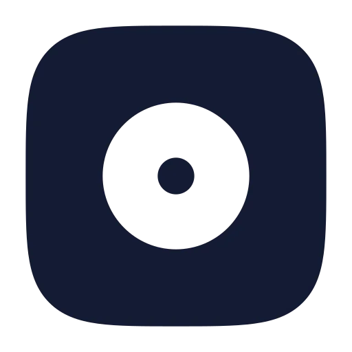 Disc Album Icon in Solid Rounded style