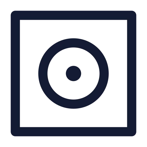 Disc Album Icon in Stroke Sharp style