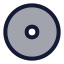 Disc icon with duotone rounded style