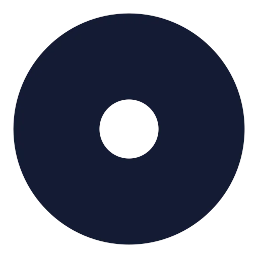 Disc Icon in Solid Sharp style