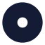Disc icon with solid sharp style
