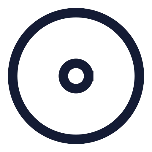 Disc Icon in Stroke Sharp style