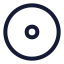 Disc icon with stroke standard style
