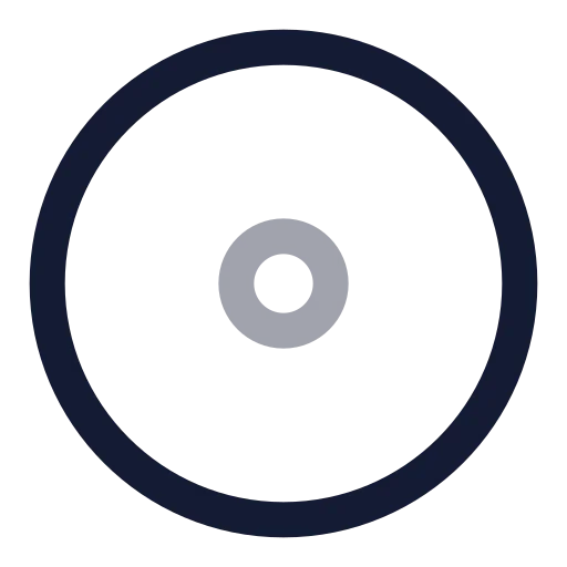 Disc Icon in Twotone Rounded style