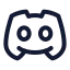 Discord icon with stroke rounded style