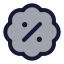 Discount icon with duotone rounded style