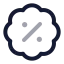 Discount icon with twotone rounded style