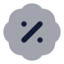 Discount icon with bulk rounded style