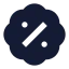 Discount icon with solid sharp style