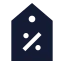 Discounttag icon with solid sharp style