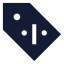 Discounttag icon with solid sharp style