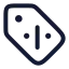 Discounttag icon with stroke rounded style