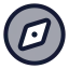 Discovercircle icon with duotone standard style