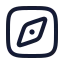 Discoversquare icon with stroke rounded style