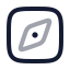 Discoversquare icon with twotone rounded style