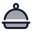 Dish icon with duotone rounded style