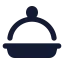 Dish icon with solid rounded style