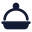 Dish icon with solid standard style