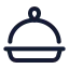Dish icon with stroke standard style