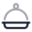 Dish icon with twotone rounded style