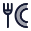 Dish icon with duotone rounded style