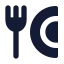 Dish icon with solid standard style