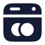 Dishwasher icon with solid rounded style