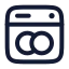 Dishwasher icon with stroke rounded style