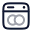 Dishwasher icon with twotone rounded style