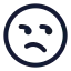 Displeased icon with stroke standard style