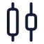 Distributehorizontalcenter icon with stroke rounded style