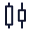 Distributehorizontalcenter icon with stroke sharp style