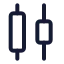 Distributehorizontalcenter icon with stroke standard style