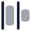 Distributehorizontalleft icon with bulk rounded style