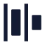 Distributehorizontalleft icon with solid sharp style