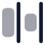 Distributehorizontalright icon with bulk rounded style