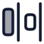 Distributehorizontalright icon with duotone rounded style