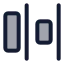 Distributehorizontalright icon with duotone standard style