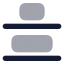 Distributeverticalbottom icon with bulk rounded style