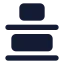 Distributeverticalbottom icon with solid standard style
