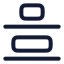 Distributeverticalbottom icon with stroke rounded style