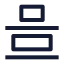 Distributeverticalbottom icon with stroke sharp style