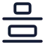 Distributeverticalbottom icon with stroke standard style
