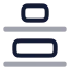 Distributeverticalbottom icon with twotone rounded style