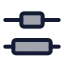 Distributeverticalcenter icon with duotone standard style