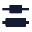 Distributeverticalcenter icon with solid sharp style