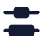 Distributeverticalcenter icon with solid standard style