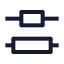 Distributeverticalcenter icon with stroke sharp style