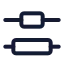 Distributeverticalcenter icon with stroke standard style